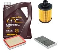 DENCKERMANN Controllo Set MANNOL Diesel TDI 5W-30 5L Per Opel Corsa C 1.3