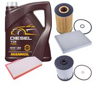 DENCKERMANN Controllo Set MANNOL Diesel TDI 5W-30 5L Per Opel Insignia B