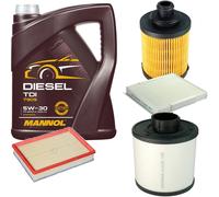 DENCKERMANN Controllo Set MANNOL Diesel TDI 5W-30 5L Per Opel Meriva