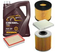 DENCKERMANN Controllo Set MANNOL Diesel TDI 5W-30 5L Per Opel Meriva