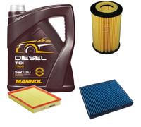 DENCKERMANN Controllo Set MANNOL Diesel TDI 5W-30 5L Per Opel Zafira B 1.6