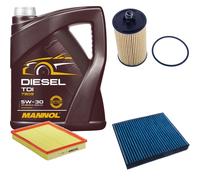 DENCKERMANN Controllo Set MANNOL Diesel TDI 5W-30 5L Per Opel Zafira B 1.8