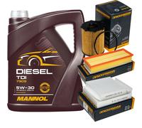 DENCKERMANN Controllo Set MANNOL Diesel TDI 5W-30 5L Per Peugeot 207 CC 1.6