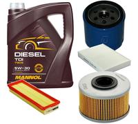 DENCKERMANN Controllo Set MANNOL Diesel TDI 5W-30 5L Per Renault Kangoo 1.9