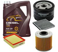 DENCKERMANN Controllo Set MANNOL Diesel TDI 5W-30 5L Per Renault Laguna II