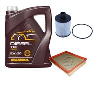 DENCKERMANN Controllo Set MANNOL Diesel TDI 5W-30 5L Per Saab 9-3 1.9 TTiD