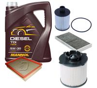 DENCKERMANN Controllo Set MANNOL Diesel TDI 5W-30 5L Per Saab 9-3 1.9 TTiD