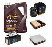 DENCKERMANN Controllo Set MANNOL Diesel TDI 5W-30 5L Per Seat Ibiza IV 1.0