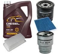 DENCKERMANN Controllo Set MANNOL Diesel TDI 5W-30 5L Per Toyota Yaris 1.4