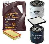 DENCKERMANN Controllo Set MANNOL Diesel TDI 5W-30 5L Per Volvo V40 Kombi 1.9