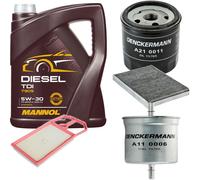 DENCKERMANN Controllo Set MANNOL Diesel TDI 5W-30 5L Per VW Golf IV 1.4 16V