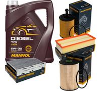 DENCKERMANN Controllo Set MANNOL Diesel TDI 5W-30 5L Per VW Golf VI 2.0