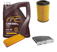 DENCKERMANN Controllo Set MANNOL Diesel TDI 5W-30 5L Per VW Golf VI 2.0 GTI