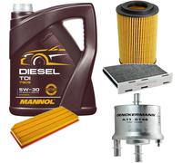 DENCKERMANN Controllo Set MANNOL Diesel TDI 5W-30 5L Per VW Golf VI 2.0 GTI