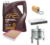 DENCKERMANN Controllo Set MANNOL Diesel TDI 5W-30 5L Per VW Polo 1.8 GTI