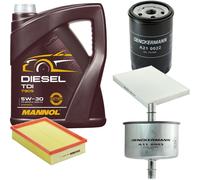 DENCKERMANN Controllo Set MANNOL Diesel TDI 5W-30 5L Per VW Polo Classic 75