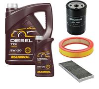 DENCKERMANN Controllo Set MANNOL Diesel TDI 5W-30 6L Per Audi 80 2.0 1.6