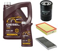 DENCKERMANN Controllo Set MANNOL Diesel TDI 5W-30 6L Per Audi 80 2.0 E 1.6E