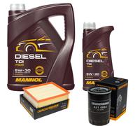 DENCKERMANN Controllo Set MANNOL Diesel TDI 5W-30 6L Per Audi A4 1.6 1.8 VW