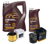 DENCKERMANN Controllo Set MANNOL Diesel TDI 5W-30 6L Per Audi A4 Avant 1.4