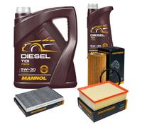 DENCKERMANN Controllo Set MANNOL Diesel TDI 5W-30 6L Per Audi A4 Cabriolet
