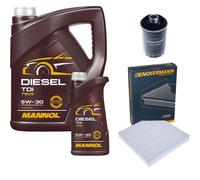 DENCKERMANN Controllo Set MANNOL Diesel TDI 5W-30 6L Per Audi A6 Avant 2.0