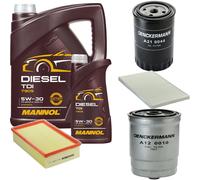 DENCKERMANN Controllo Set MANNOL Diesel TDI 5W-30 6L Per Audi A6 Avant 2.5