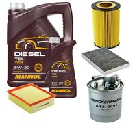 DENCKERMANN Controllo Set MANNOL Diesel TDI 5W-30 6L Per Audi Allroad 2.5