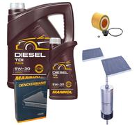 DENCKERMANN Controllo Set MANNOL Diesel TDI 5W-30 6L Per BMW 5 Serie 520i 528i