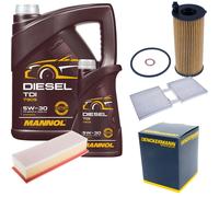 DENCKERMANN Controllo Set MANNOL Diesel TDI 5W-30 6L Per BMW X3 xDrive20d