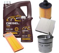 DENCKERMANN Controllo Set MANNOL Diesel TDI 5W-30 6L Per Fiat 500 C 1.3 D