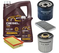 DENCKERMANN Controllo Set MANNOL Diesel TDI 5W-30 6L Per Fiat Bravo I 1.9 TD