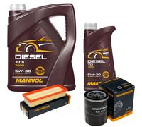 DENCKERMANN Controllo Set MANNOL Diesel TDI 5W-30 6L Per Fiat Punto Evo 1.2