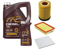 DENCKERMANN Controllo Set MANNOL Diesel TDI 5W-30 6L Per Opel Agila (A) 1.2