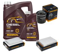 DENCKERMANN Controllo Set MANNOL Diesel TDI 5W-30 6L Per Opel Agila (B) 1.2