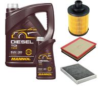 DENCKERMANN Controllo Set MANNOL Diesel TDI 5W-30 6L Per Opel Astra H 1.3