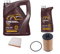 DENCKERMANN Controllo Set MANNOL Diesel TDI 5W-30 6L Per Opel Cascada 1.6
