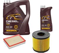 DENCKERMANN Controllo Set MANNOL Diesel TDI 5W-30 6L Per Opel Corsa C 1.3