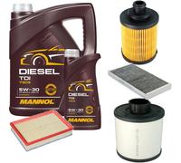 DENCKERMANN Controllo Set MANNOL Diesel TDI 5W-30 6L Per Opel Corsa C 1.3
