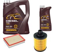 DENCKERMANN Controllo Set MANNOL Diesel TDI 5W-30 6L Per Opel Corsa C 1.3