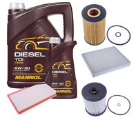 DENCKERMANN Controllo Set MANNOL Diesel TDI 5W-30 6L Per Opel Insignia B