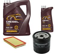 DENCKERMANN Controllo Set MANNOL Diesel TDI 5W-30 6L Per Opel Vectra B 1.6i