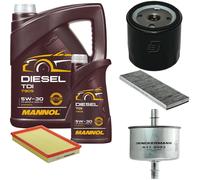 DENCKERMANN Controllo Set MANNOL Diesel TDI 5W-30 6L Per Opel Vectra B 1.6i