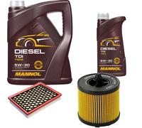 DENCKERMANN Controllo Set MANNOL Diesel TDI 5W-30 6L Per Opel Vectra C CC
