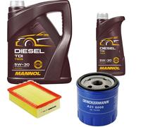 DENCKERMANN Controllo Set MANNOL Diesel TDI 5W-30 6L Per Peugeot 307 Break