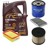 DENCKERMANN Controllo Set MANNOL Diesel TDI 5W-30 6L Per Peugeot 307 Break