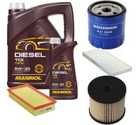 DENCKERMANN Controllo Set MANNOL Diesel TDI 5W-30 6L Per Peugeot 807 2.2 HDi
