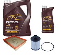 DENCKERMANN Controllo Set MANNOL Diesel TDI 5W-30 6L Per Saab 9-3 1.9 TTiD