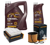 DENCKERMANN Controllo Set MANNOL Diesel TDI 5W-30 6L Per Toyota Auris 1.4
