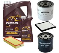 DENCKERMANN Controllo Set MANNOL Diesel TDI 5W-30 6L Per Volvo V40 Kombi 1.9